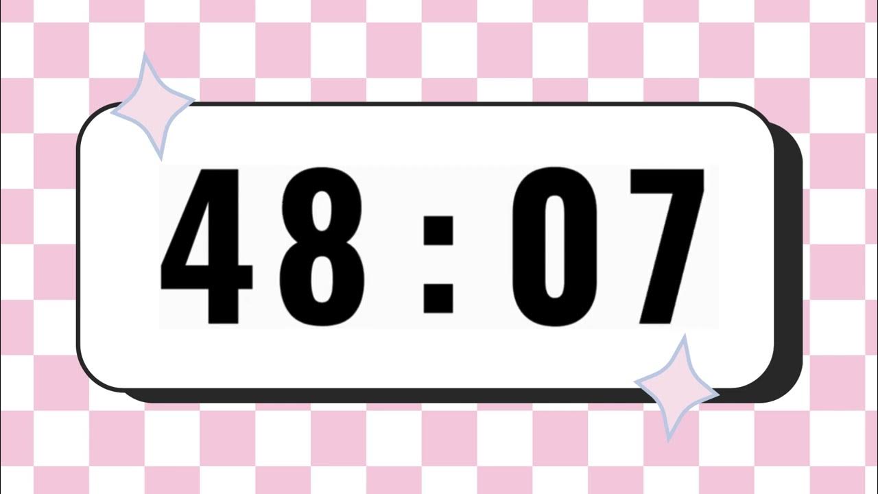  1 hour girly aesthetic countdown timer cute pink focus timer for