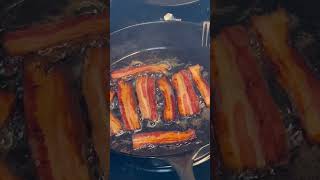 What sounds better? #asmr #asmrsound #asmrsounds #shorts #short #sounds #bacon #frying #homemade