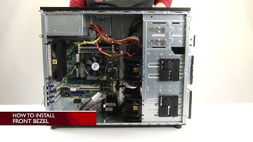 Lenovo ThinkServer TS460 installing a front bezel