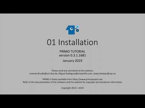 PRIMO tutorial: 01 Installation