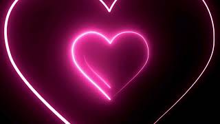 Heart Shape Neon Abstract Backgrounds I 4K Neon tunnel Loopable.🩷Purple Heart Background | Lovlet