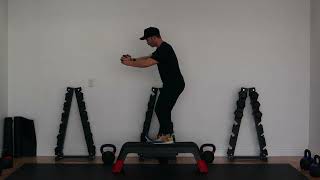 DB Loaded Lateral Box Step Down Heel Touch