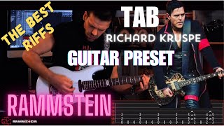 Rammstein Best Riffs Guitar Tab & Richard Kruspe Preset Fractal Fm3 | Music Man Luke 2