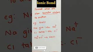 Ionic bond #chemistry #education #chemistrypage #atom #shortfeed #molecule