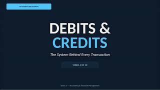 Debits and Credits Made Easy | Accounting Series Video 4 | The Student Desk Academy Debits & Credits