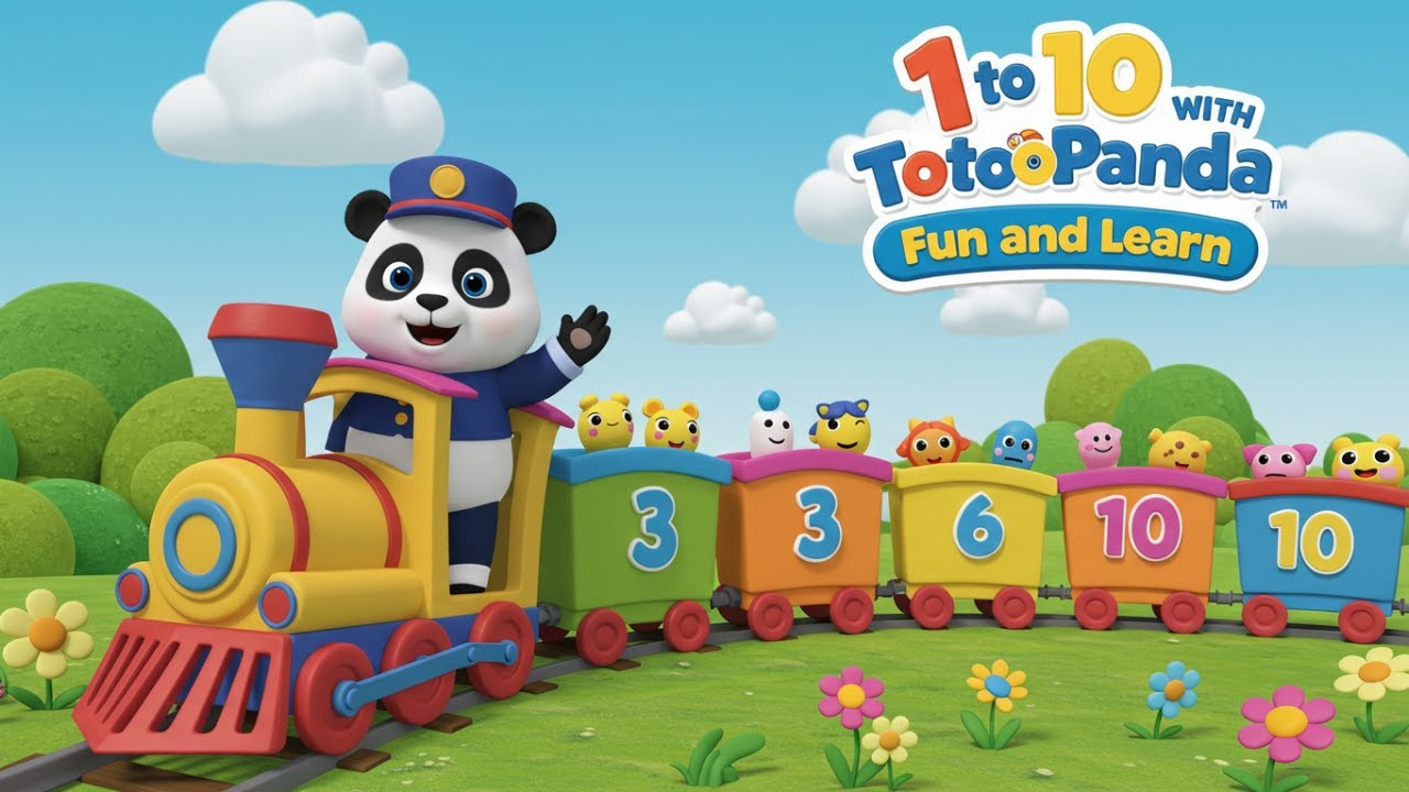 Count and Play with TotoPanda | Let’s Learn 1 to 10 song | Learning with fun |  one two three song