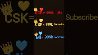 RCB VS CSK VS MI#kisme kitana hai dam💪#❤️💛🩵❤️💛🩵❤️💛🩵#