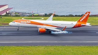 HARD LANDING? Easyjet Airbus A321N at Madeira Airport