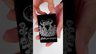 Acabado Premium de las Tarjetas de Visita Metálicas Negras Grabadas con Láser TooCaa Nova