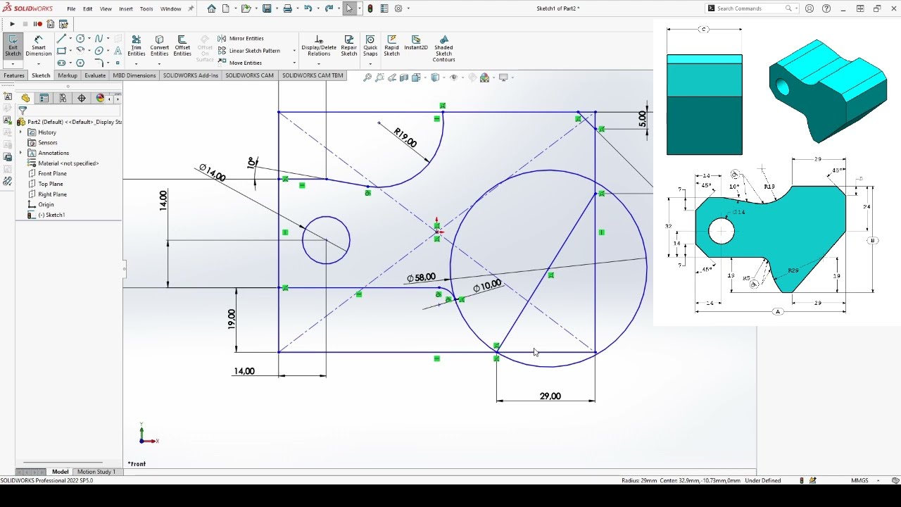 Model With Me - Solidworks CSWA prep - Part 1