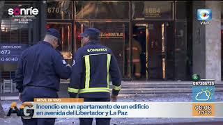 Móvil – Incendio en edificio de Av. Libertador y Galicia