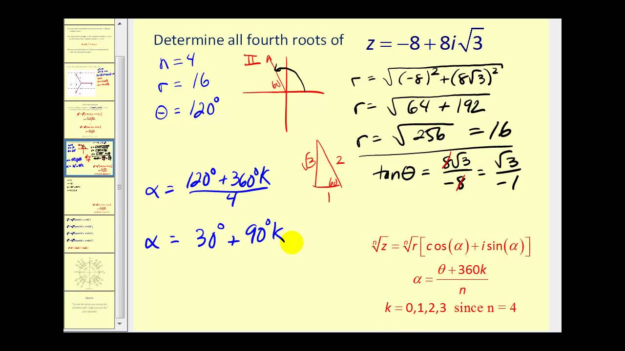 Roots Of Complex Numbers