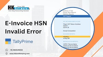 How to Resolve E-Invoice HSN Invalid Error in TallyPrime