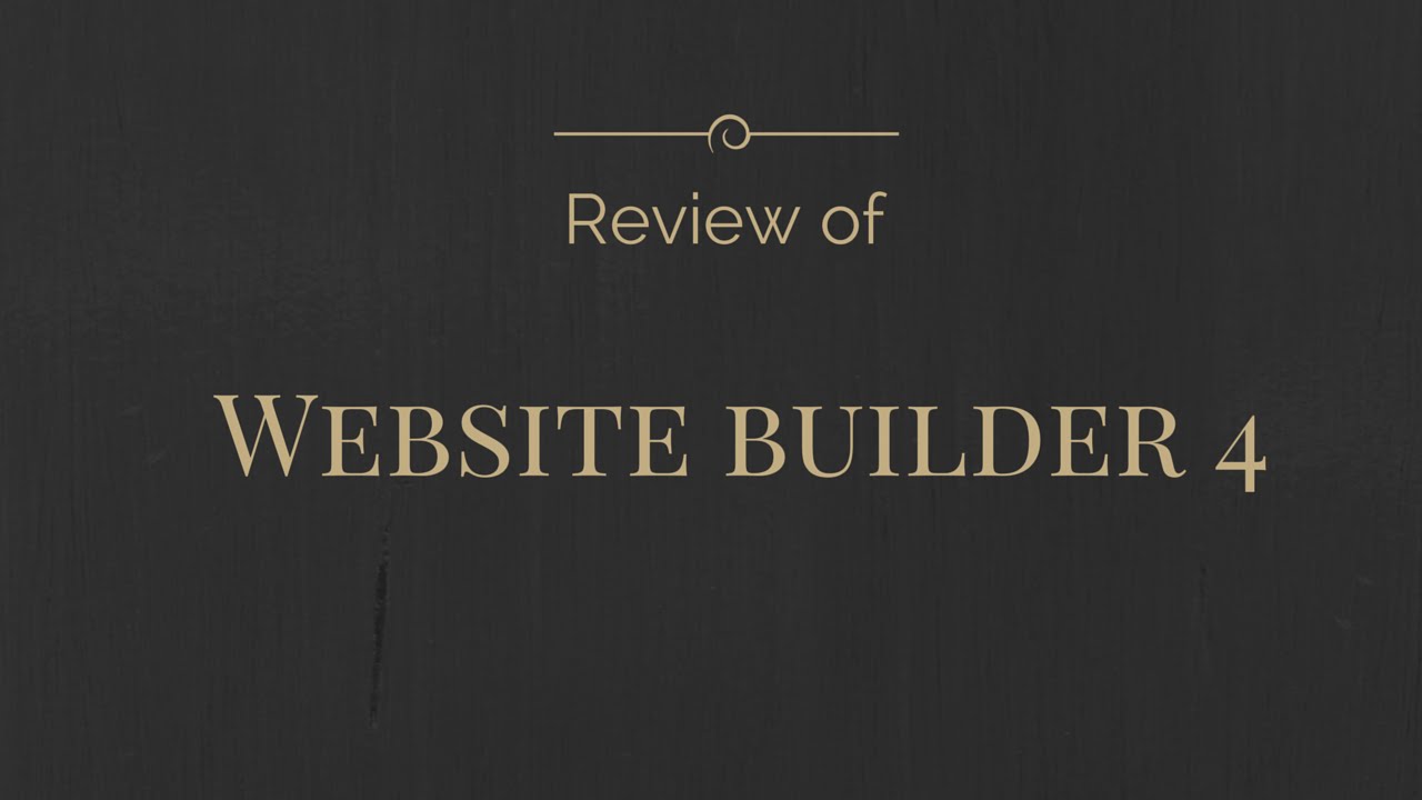 An overview of Website Builder 4 - YouTube