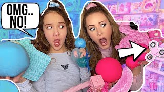 PINK 💗 VS BLUE 💙 I’LL BUY WHATEVER FIDGETS YOU CAN CARRY SHOPPING CHALLENGE!