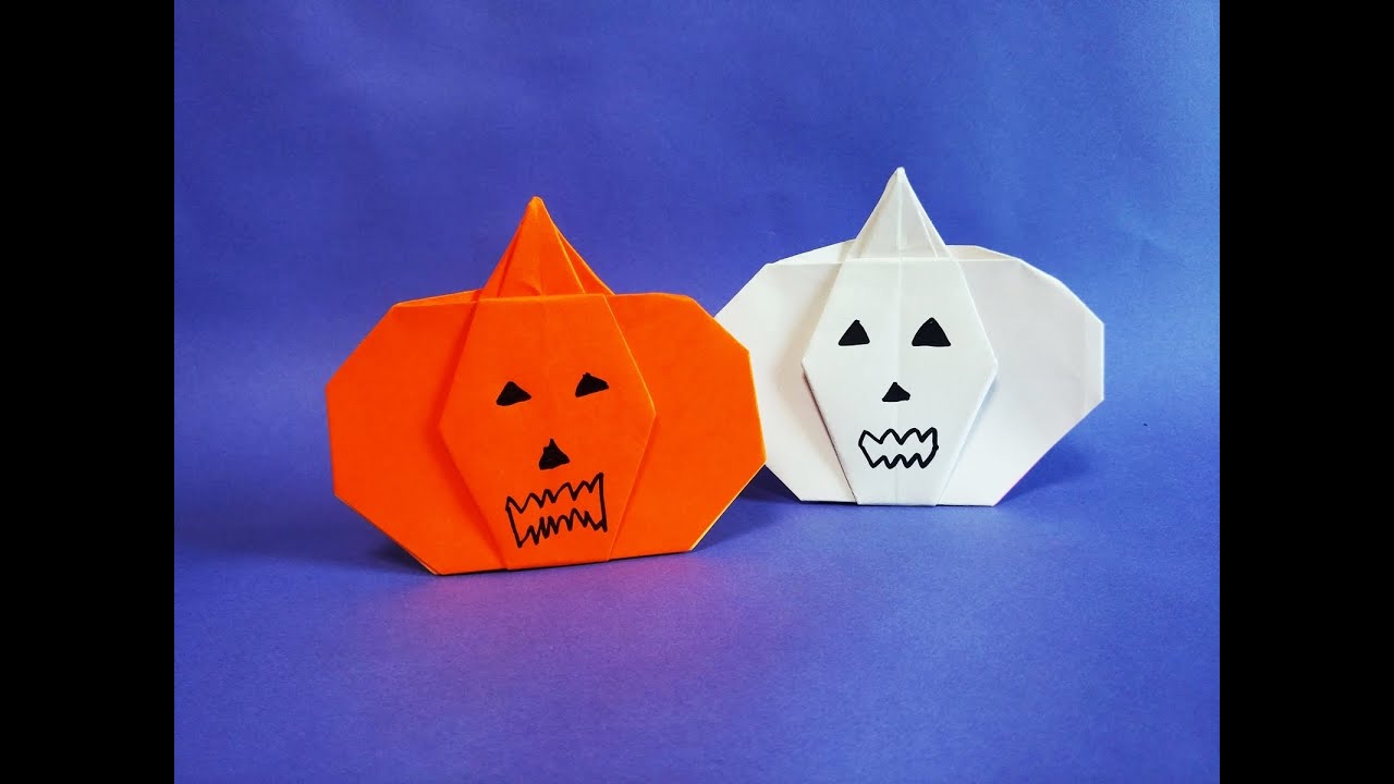 쉬운 할로윈데이 호박 종이접기 Easy Paper Origami Halloween Pumkin YouTube