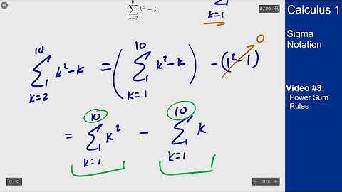 Sigma Notation - Video 3 - Power Sum Rules