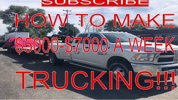 HOW TO MAKE $5000-$7000 A WEEK IN HOTSHOT TRUCKING!!! SEMI TRUCKS AND HOTSHOT TRUCKS!!!