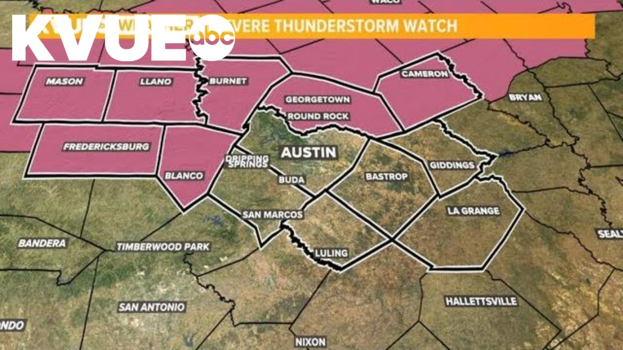 Severe Thunderstorm Warning in effect for parts of Central Texas | KVUE ...
