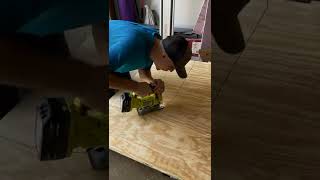 Installing the floor in a tiny house school bus conversion #shorts #buslife #skoolie #busconversion