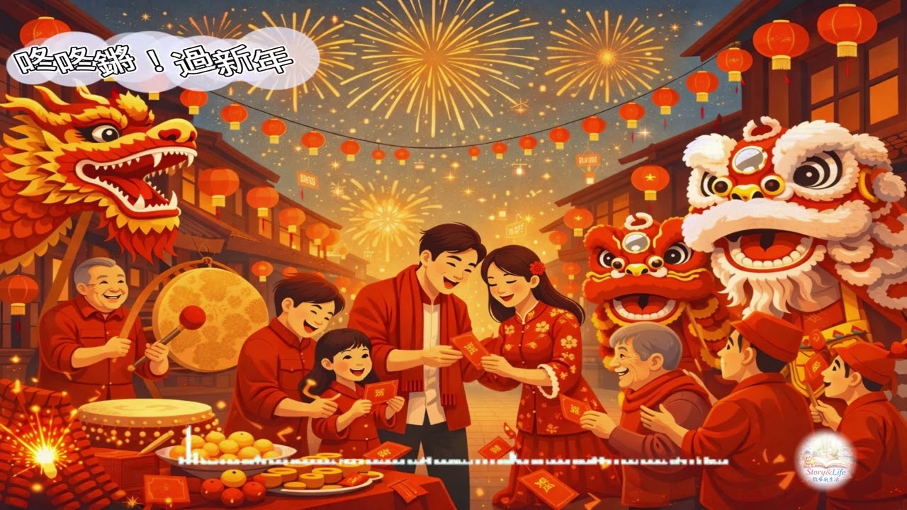 🧧《咚咚鏘！過新年》2026新年賀歲歌曲 🎆舞龍舞獅、鑼鼓齊鳴、煙火滿天，一起紅紅火火迎新春！#新年#歌曲#賀歲#春節#音樂#舞龍舞獅#過年#團圓#ChineseLunarNewYear