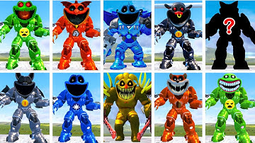 EVOLUTION OF ALL MECHA TITAN GODZILLA MONSTERS VS SMILING CRITTERS POPPY PLAYTIME CHAPTER 4 In GMOD