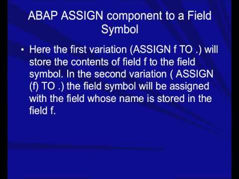 assign field symbol abap