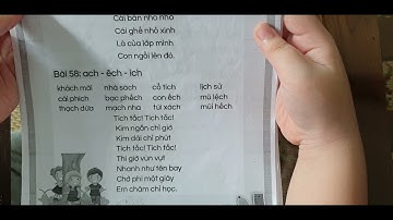 Bài 58 : ach - ếch - ich.