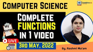 Function in Discrete Math| Marathon Class UGC NET JRF 2022| Computer Science All Exams| Rashmi Ma'am