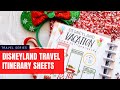 DISNEYLAND ITINERARY SHEETS | Disney x Happy Planner | Disney Travel Series