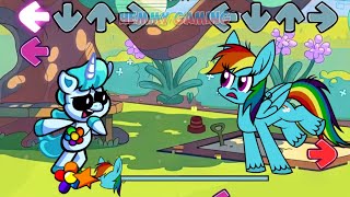 FNF Smiling Critters ALL PHASES vs My Little Pony Sings Can Can | Bluey FNF Mods