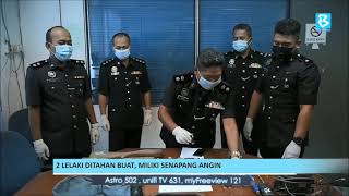 2 Lelaki Ditahan Buat, Miliki Senapang Angin