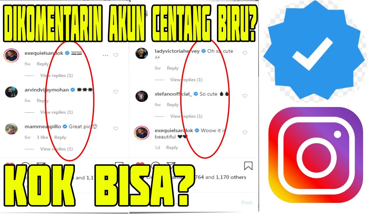 CARA POST INSTAGRAM DIKOMENTAR AKUN CENTANG BIRU (VERIFIED) 