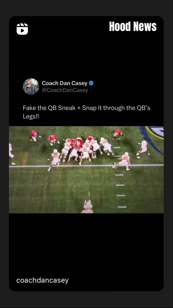 They faked the QB sneak #hoodnews #texas #georgia #texasfootball #football #omg #how #footballshorts