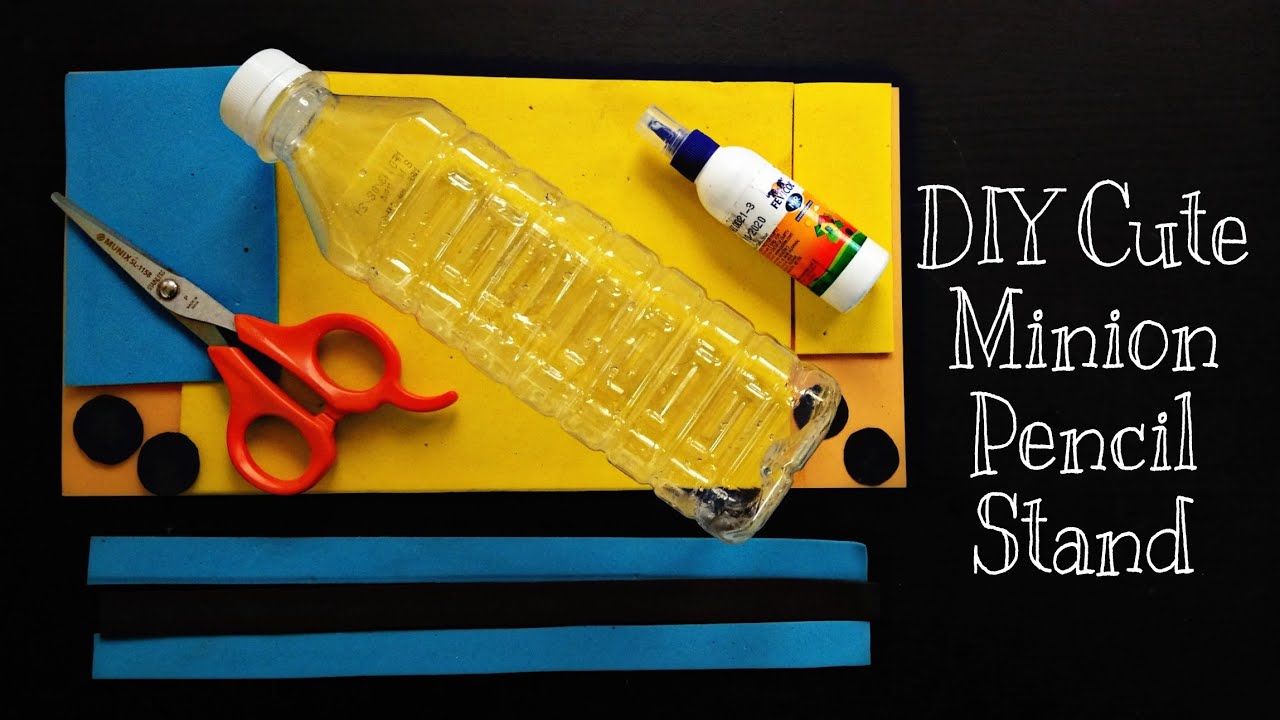 DIY cute minion pencil stand | Easy crafts | Jane's Art Melon