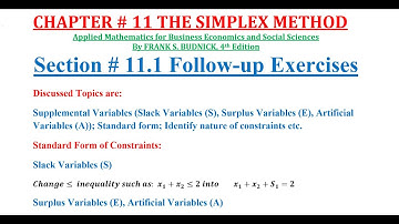 Ex # 11.1 Complete Business Math BBA|MBA  Frank S Budnick 4th Edition