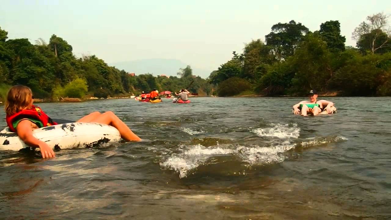 Laos tubing w Vang Vieng YouTube