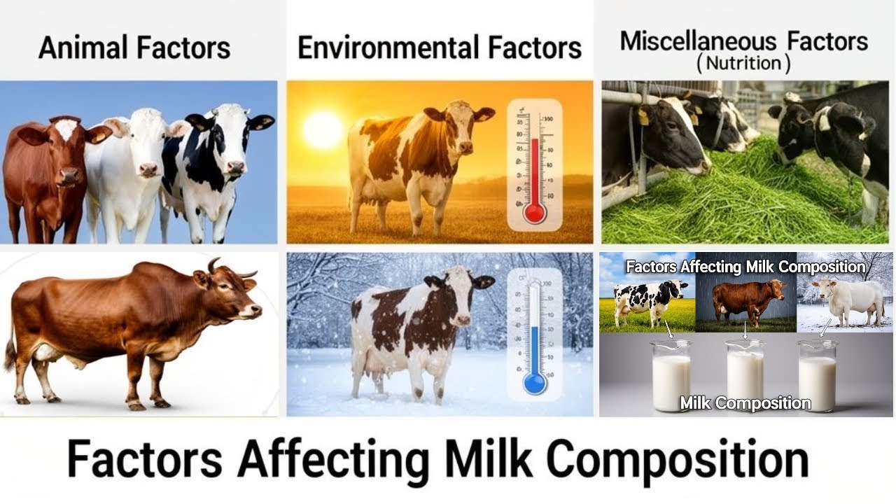 Factors affecting the composition of milk #dairychemistry #milk # ...