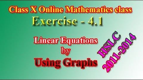 Class X Mathematics Online Class ||Ex-4.1-Graph (HSLC Questions), dt. 6th Aug 2021