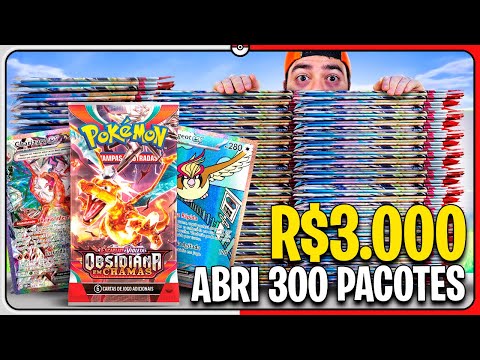 Unbox de 300 Pacotes de CARTAS Pokémon TCG 