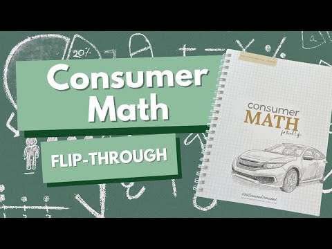 FLIP-THROUGH - Consumer Math for Real Life - Not Consumed - 12th Grade Math #homeschoolhighschool