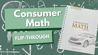 FLIP-THROUGH - Consumer Math for Real Life - Not Consumed - 12th Grade Math #homeschoolhighschool