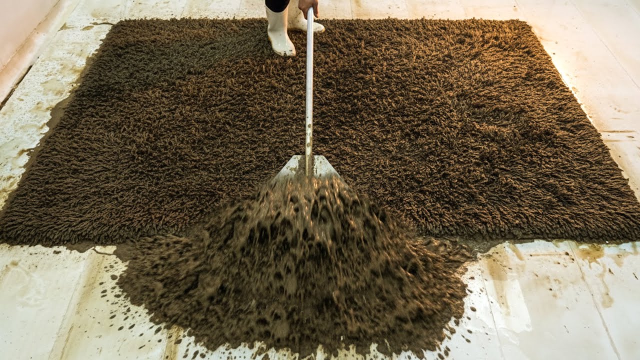 $18,000 Rug Found After Flood – Watch the Hidden Beauty Emerge | Carpet Cleaning ASMR