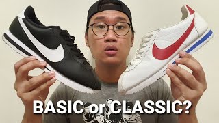 difference between nike cortez basic and classic