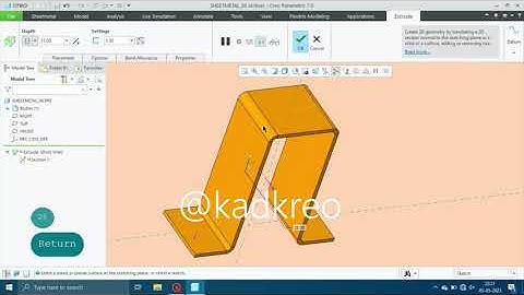 Learn how to create Sheetmetal Bending part in Creo - Sheetmetal Design 2