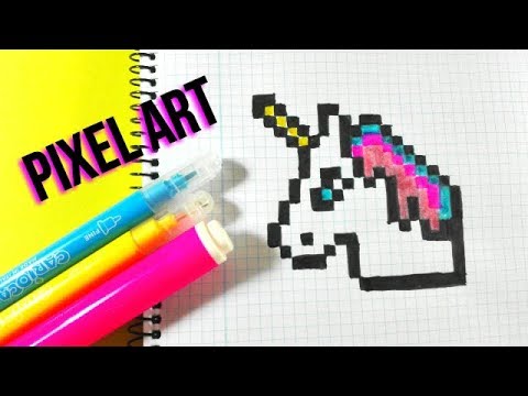 Como dibujar un UNICORNIO MUY FACIL-PIXEL ART - thptnganamst.edu.vn