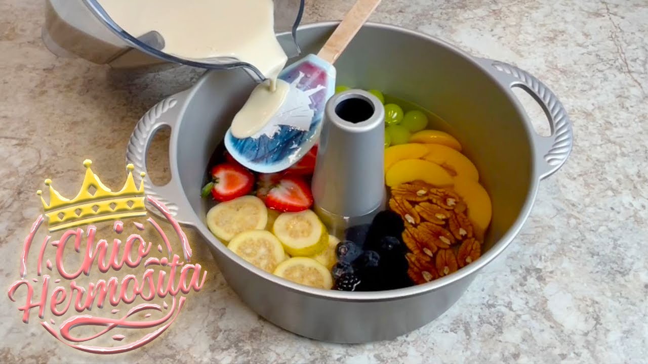 Gelatina  transparente /con frutas naturales 🍓🍑🫐🍇y leches😋/ hecho con  Rumchata