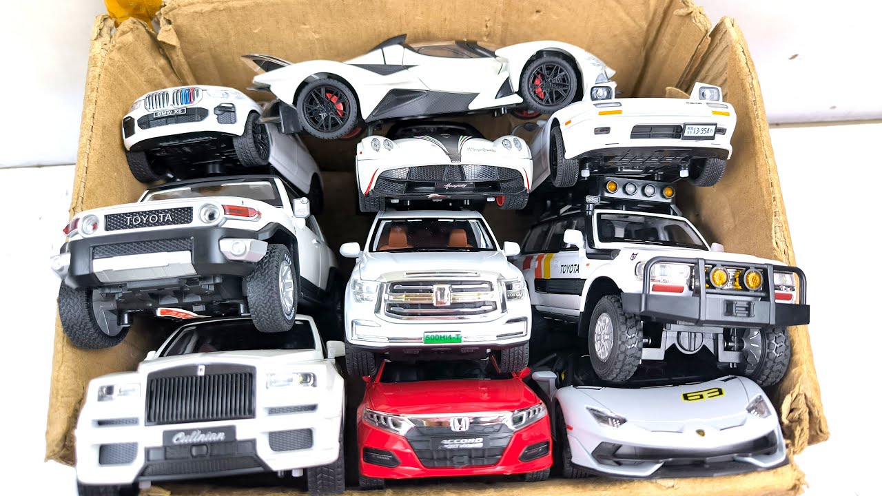 Box Full of Model Cars -Mazda Mx5, Koenigesgg Jesko, Lamborghini