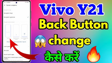 Vivo Y21 Swipe Gesture | Vivo Y21 Back Button Both Side
