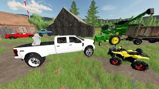 Hudson Buys Old Farm Full of Trucks and Tractors | Farming Simulator 22 screenshot 3